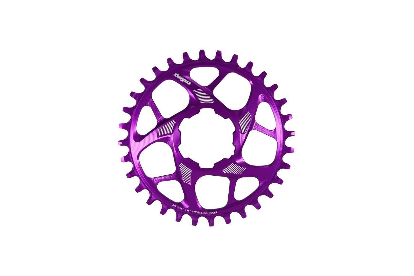 Hope R22 Spiderless Chainring-28t-Purple-Boost-BRINK