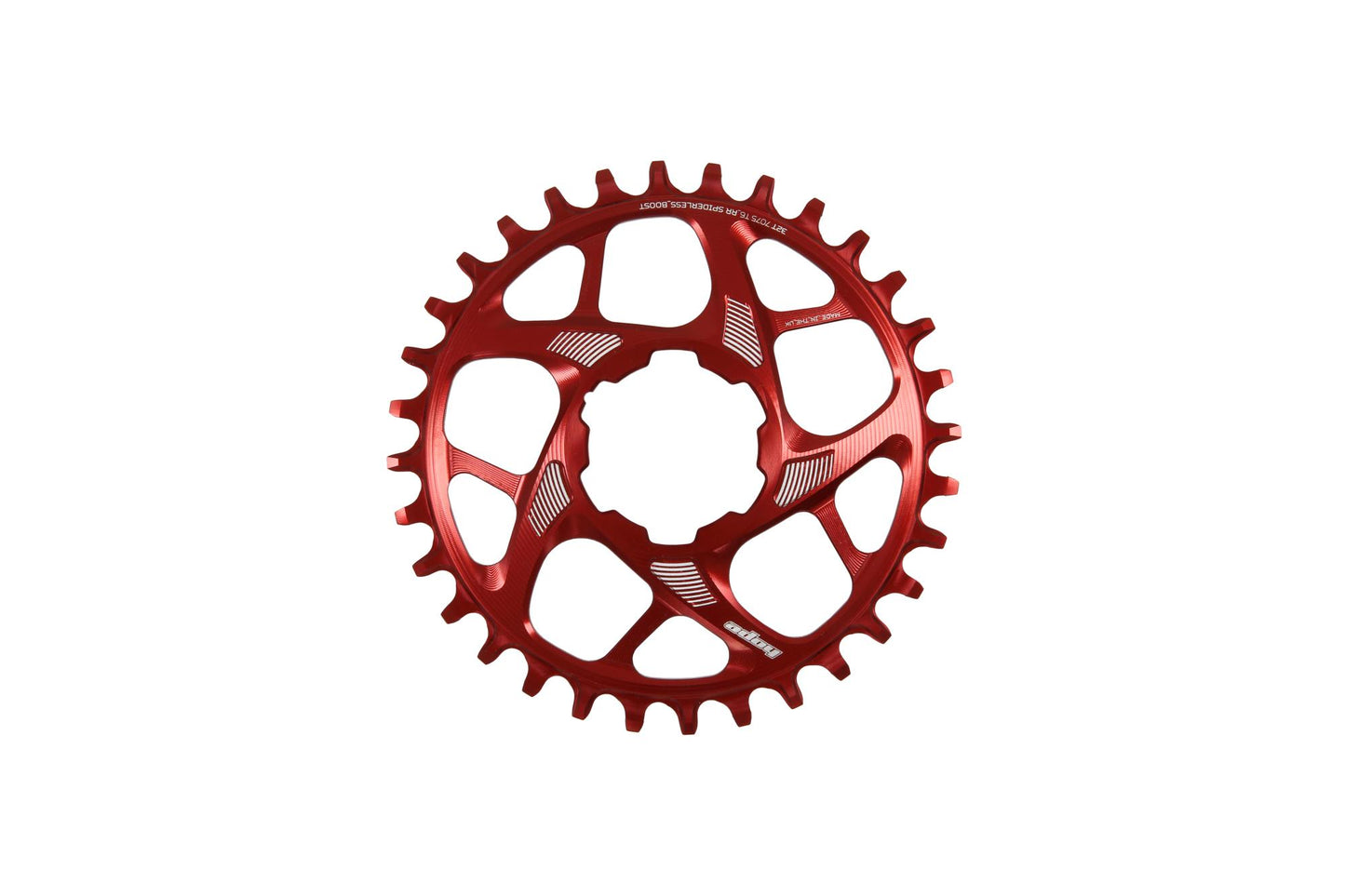 Hope R22 Spiderless Chainring-28t-Red-Boost-BRINK