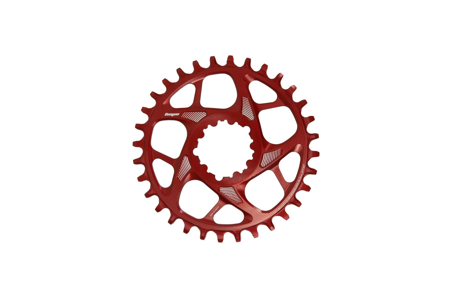 Hope R22 Spiderless Chainring SR3-28t-Red-Boost-BRINK