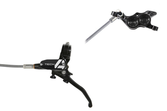 Hope Tech 4 E4 Disc Brake-Left-Black / Black-Braided-BRINK