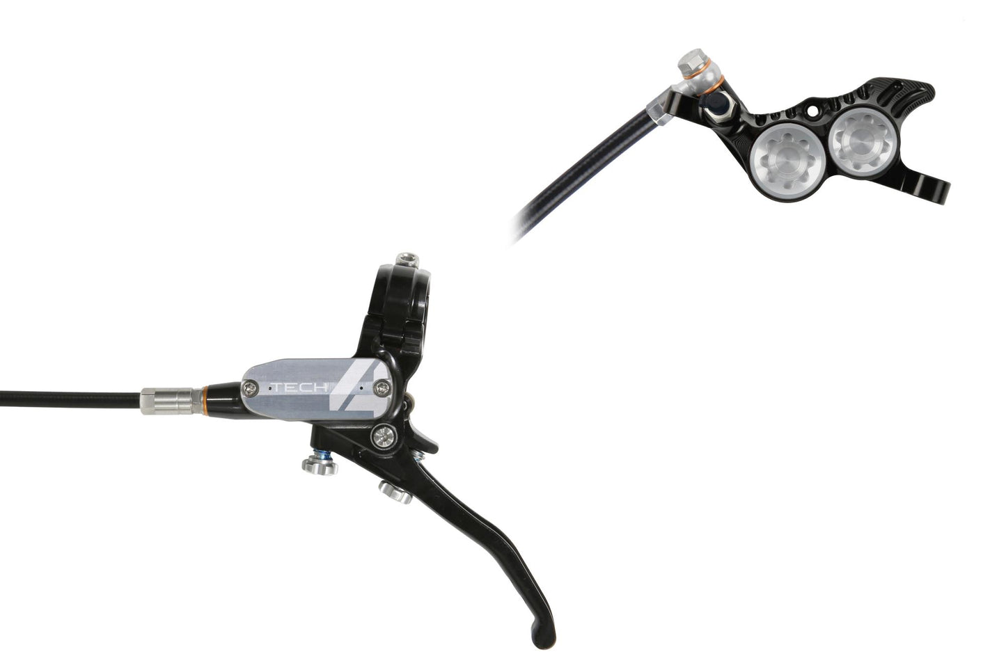 Hope Tech 4 V4 Disc Brake-Left-Black / Silver-Standard-BRINK