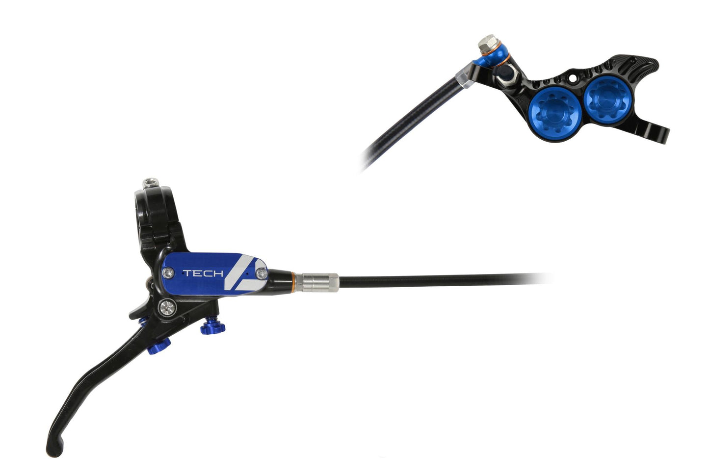 Hope Tech 4 V4 Disc Brake-Right-Black / Blue-Standard-BRINK