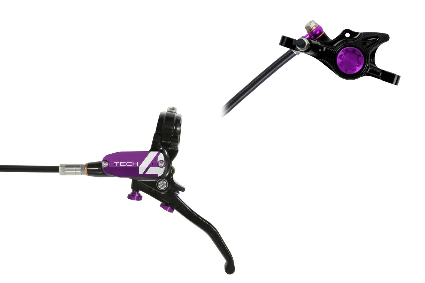 Hope Tech 4 X2 Disc Brake-Left-Black / Purple-Standard-BRINK