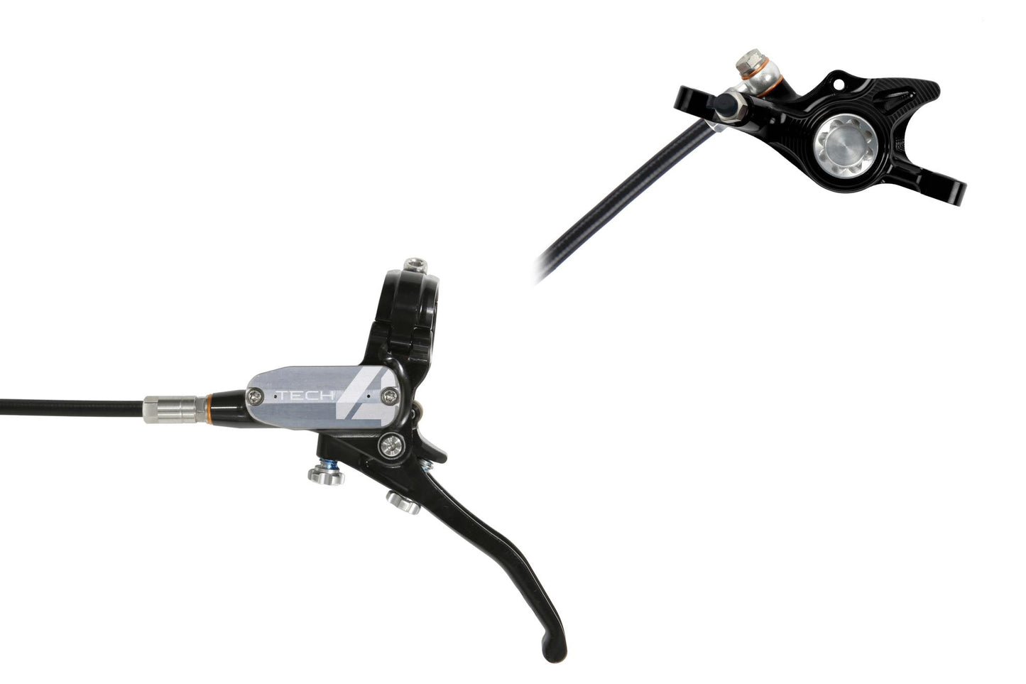 Hope Tech 4 X2 Disc Brake-Left-Black / Silver-Standard-BRINK