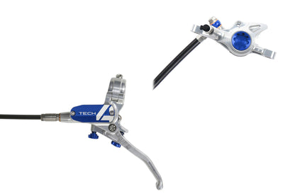 Hope Tech 4 X2 Disc Brake-Left-Silver / Blue-Standard-BRINK