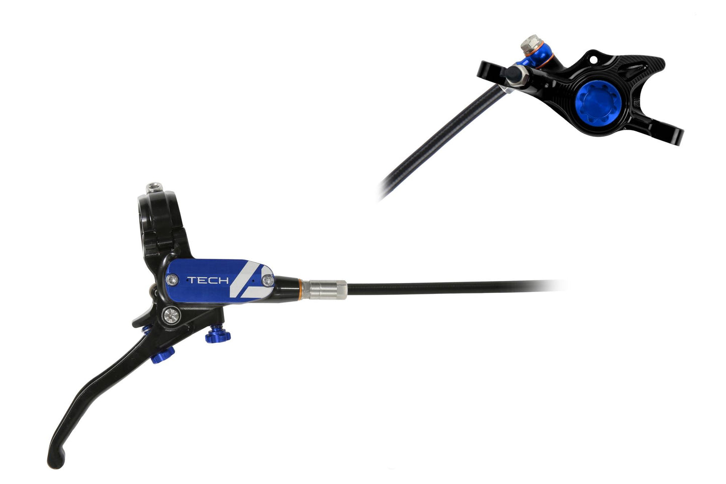 Hope Tech 4 X2 Disc Brake-Right-Black / Blue-Standard-BRINK