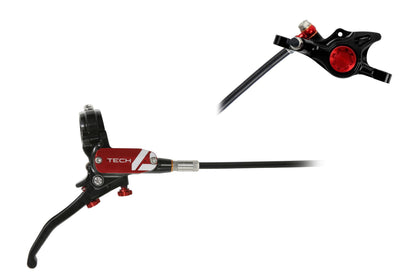 Hope Tech 4 X2 Disc Brake-Right-Black / Red-Standard-BRINK