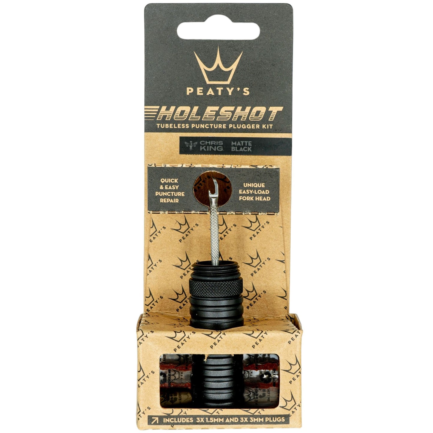 Peatys Holeshot Tubeless Puncture Plugger Kit-Black-BRINK