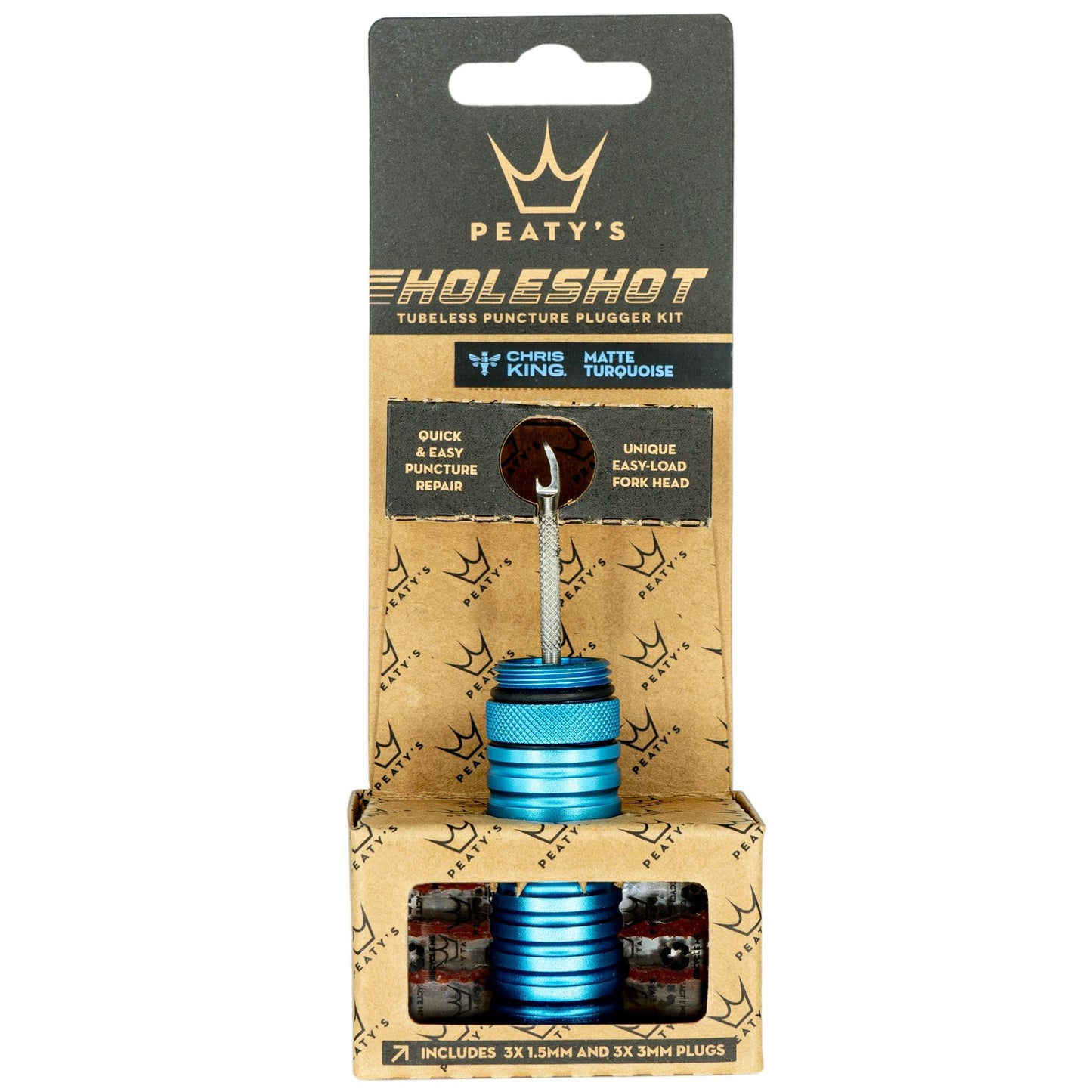 Peatys Holeshot Tubeless Puncture Plugger Kit-Turquoise-BRINK