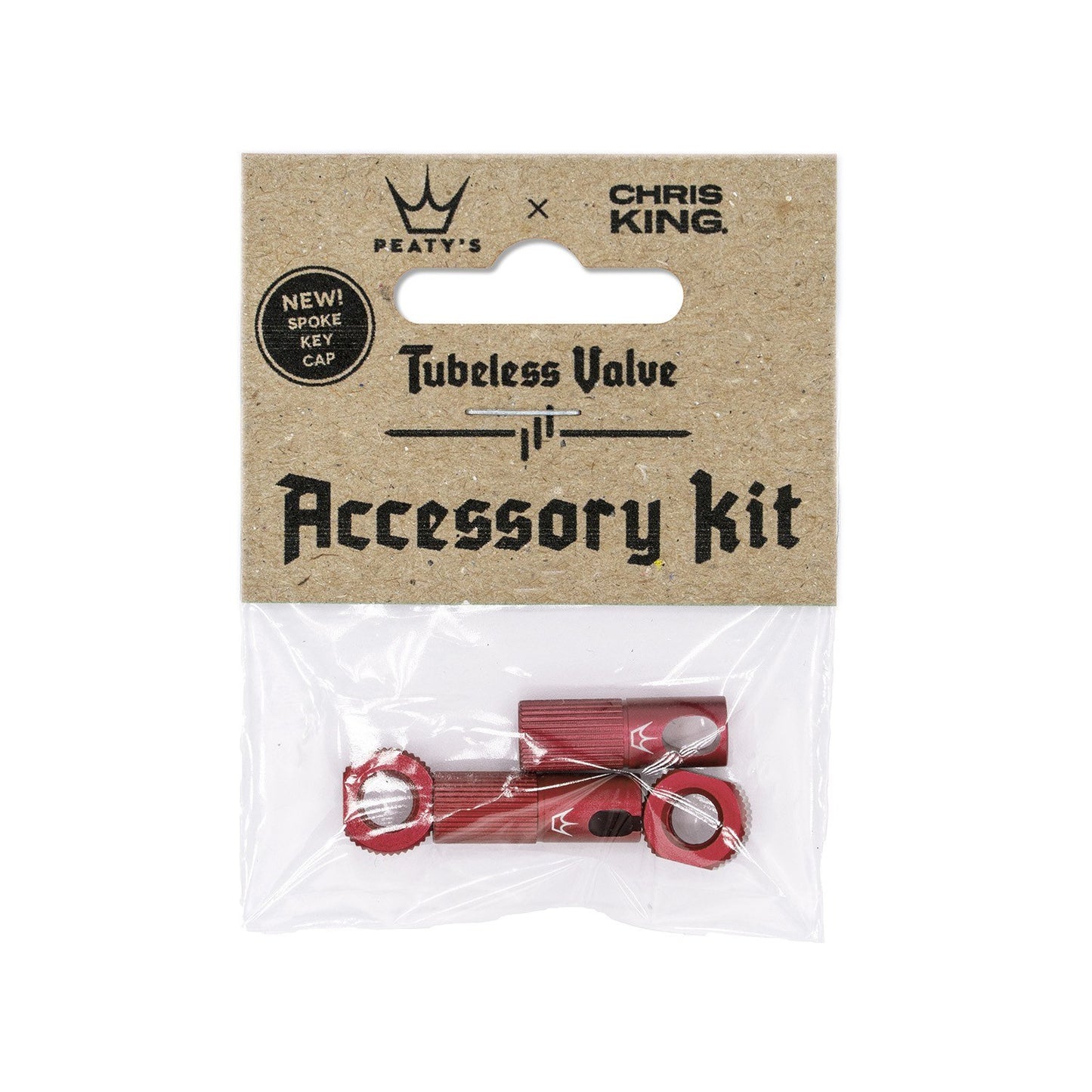 Peatys Tubeless Valves Accessory Kit-Red-BRINK