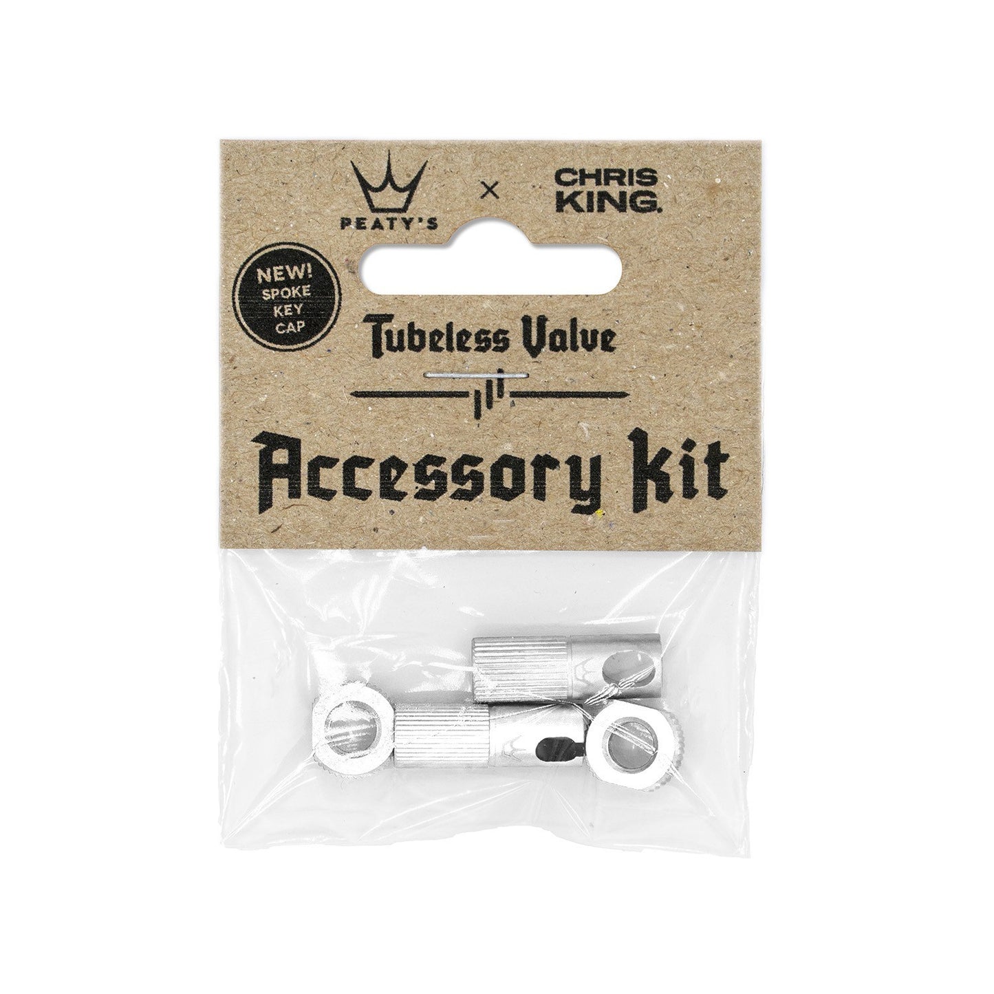 Peatys Tubeless Valves Accessory Kit-Silver-BRINK