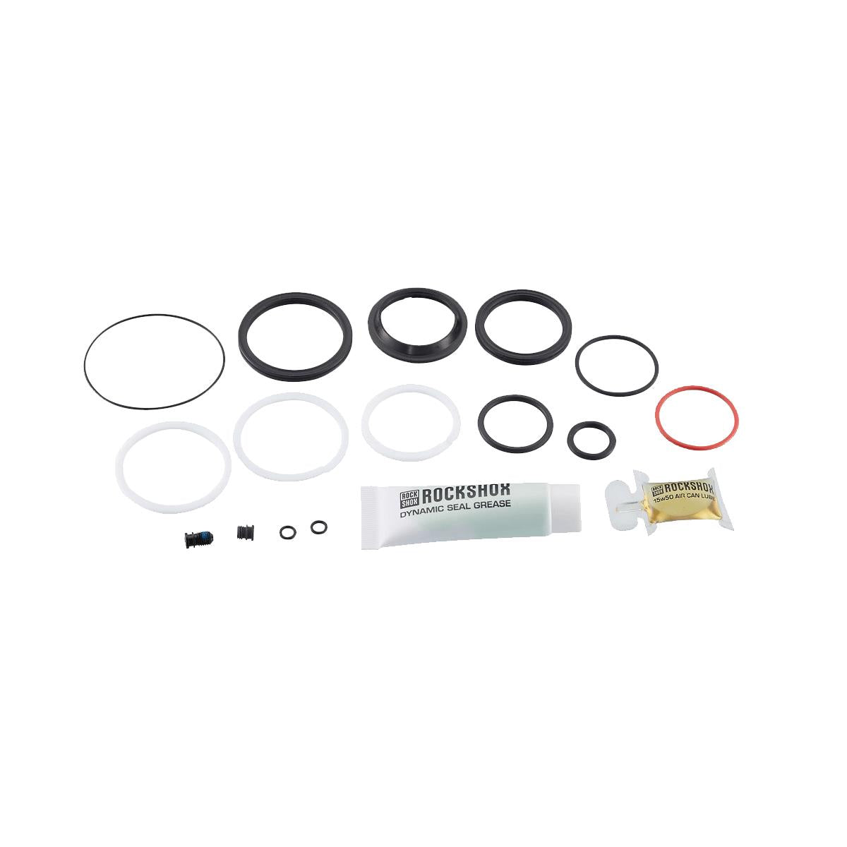 RockShox 200 Hour / 1 Year Fork Service Kit-Includes Air Can Seals- Piston Seal- Glide Rings- Ifp Seals- Remote Spares- Grease - Super Deluxe Remote 2018+-BRINK