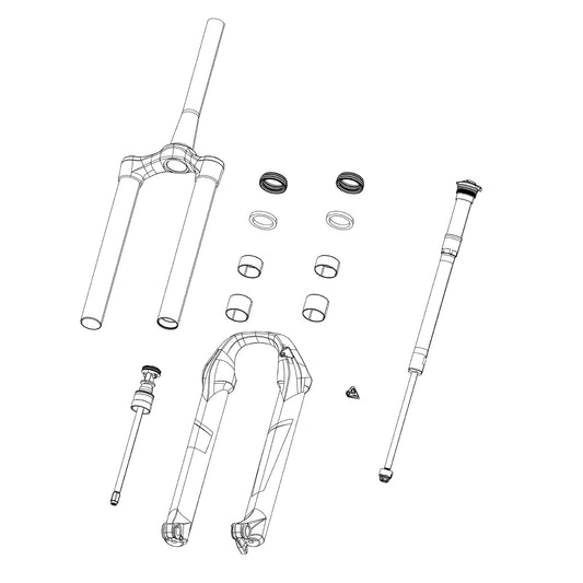 RockShox DebonAir+ Air Spring Upgrade Kit w/o Butter Cup-120mm- 27/29 (Non-Buttercup Only) - Pike C1+-BRINK