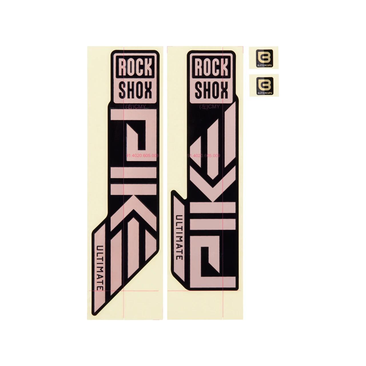 RockShox Fork Spare-Decal Kit - Pike Ultimate 27/29 Matte Copper Foil For High Gloss Black (2023+)-BRINK