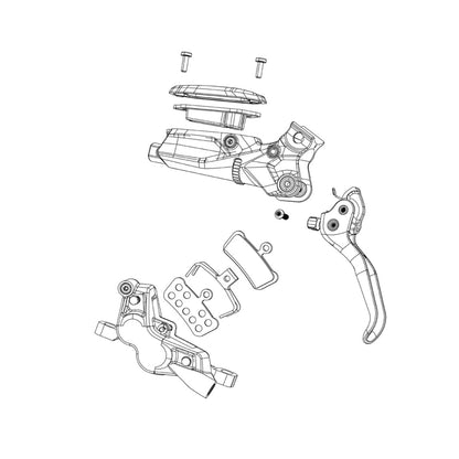 SRAM Disc Brake Caliper Assembly-G2 R (A2)-Diffusion Black-BRINK