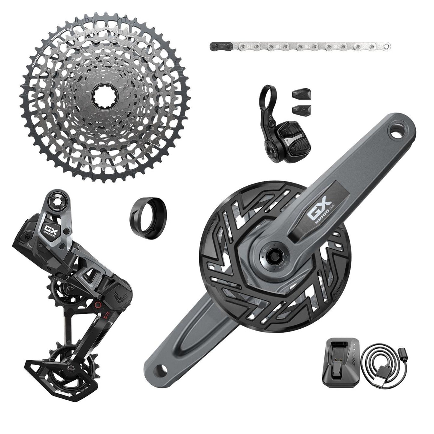 SRAM GX Eagle E-Bike Transmission AXS Groupset-Bosch-36t / 10-52t-Dark Polar-BRINK