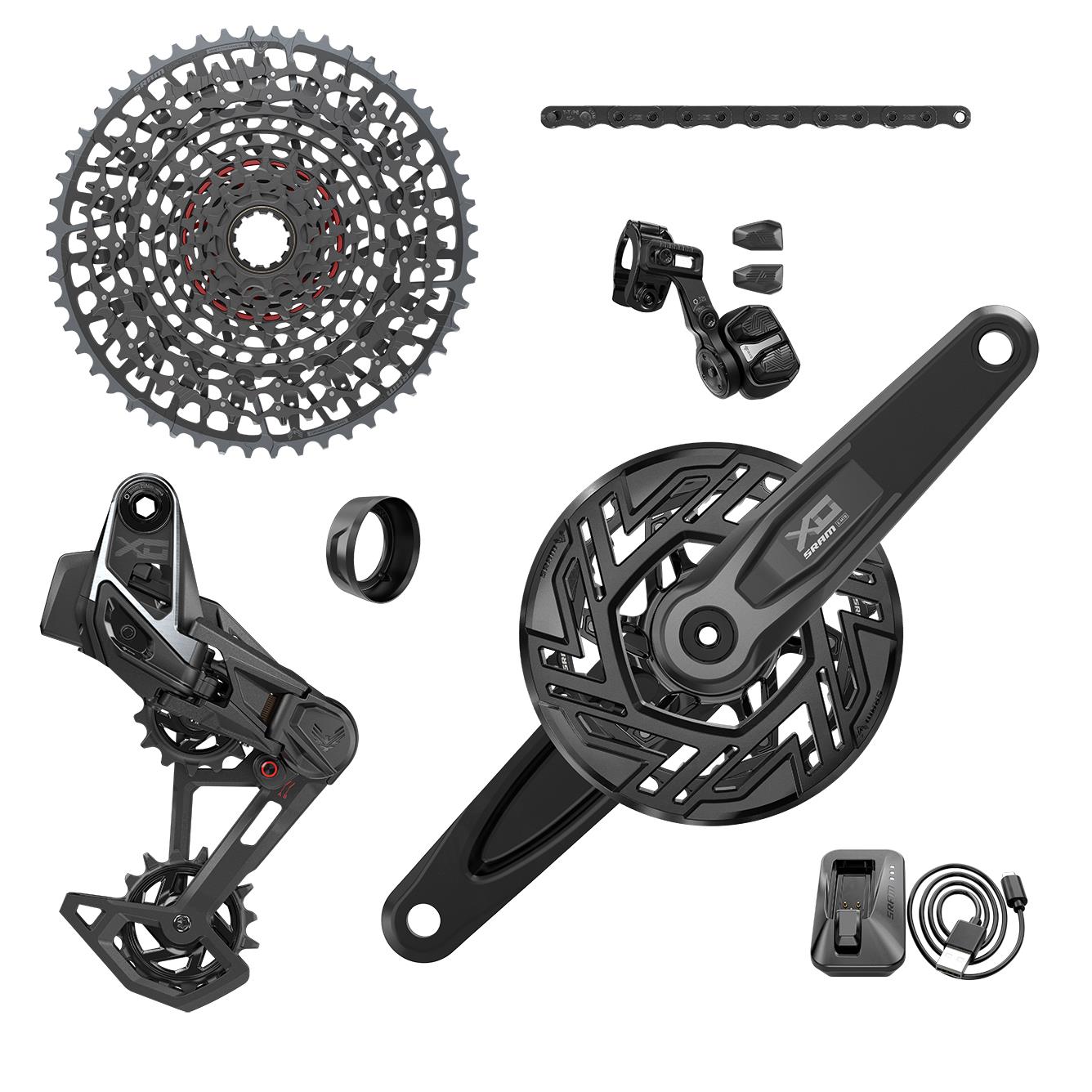 SRAM X0 Eagle E-Bike Transmission AXS Groupset-104 BCD / Shimano-36t / 10-52t-Dark Polar-BRINK