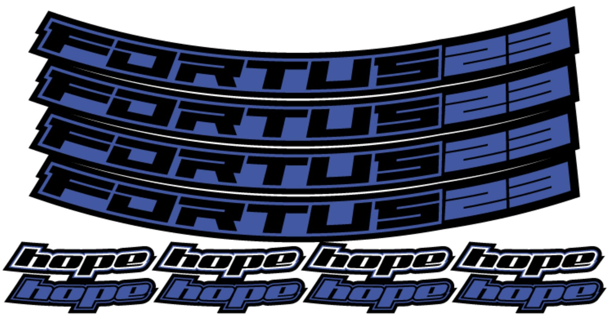 Hope Fortus Decal Kits-Rims-26 / Fortus 26-Blue-BRINK