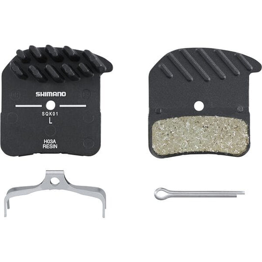 Shimano Disc Brake Pads with Cooling Fins - 4 pot M8020-H03A-Organic / Resin-Alloy-BRINK