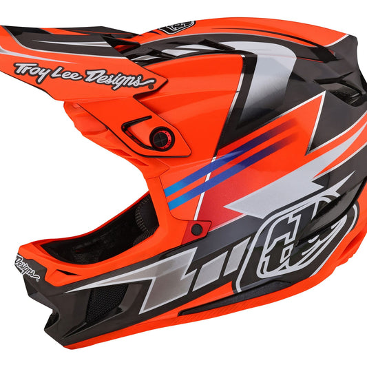 Troy Lee Designs D4 Carbon Helmet 2024-XS-Saber Red-BRINK