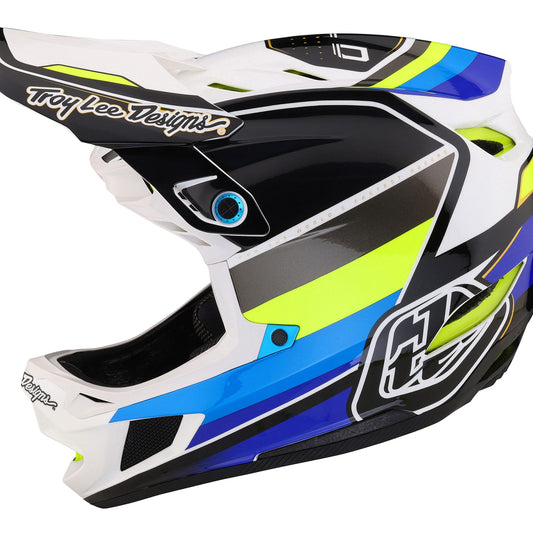 Troy Lee Designs D4 Composite Helmet 2024-XS-Reverb White / Blue-BRINK